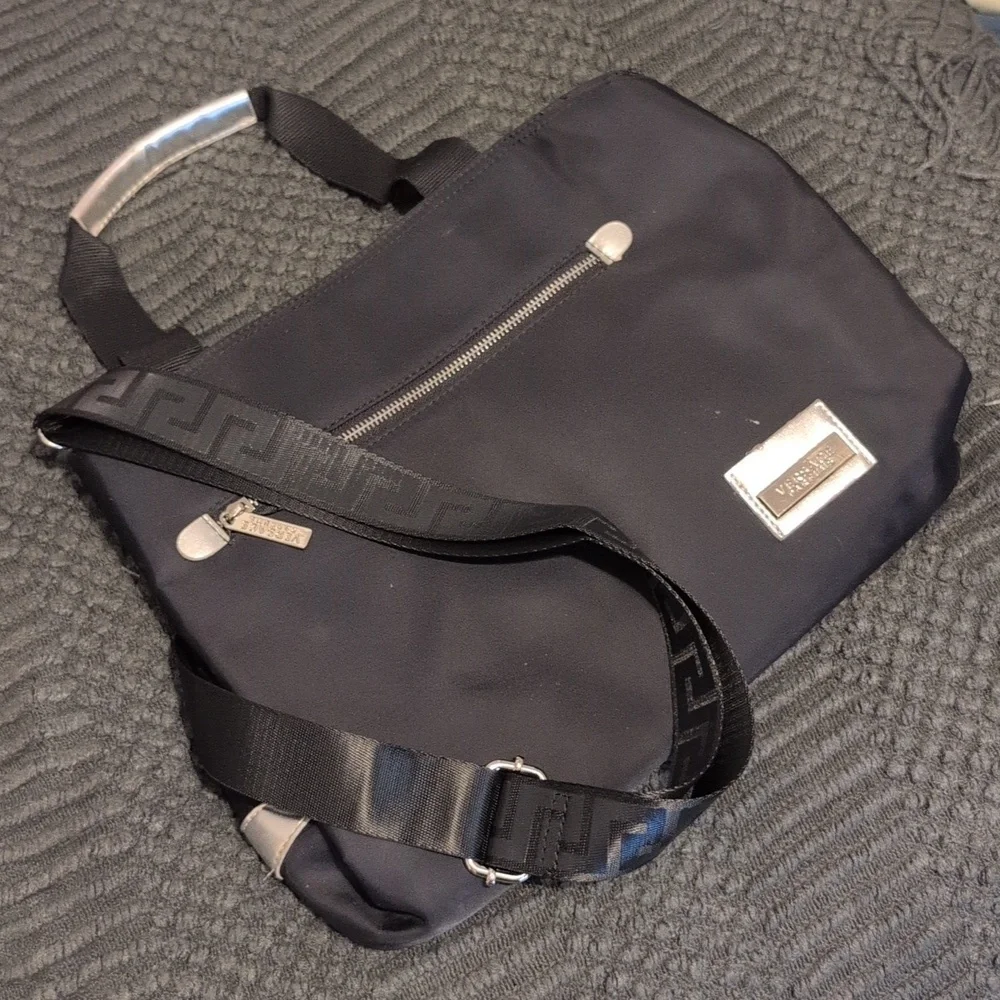 Authentic Versace Black Messenger Unisex‎ Bag - Made In Italy